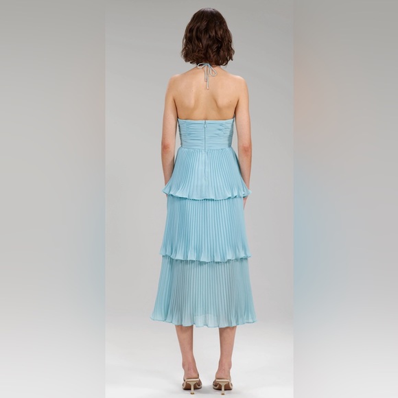 NWT 🔥🔥 Self Portrait Chiffon Midi Dress - Picture 3 of 14